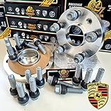IGP KIT 4 DISTANZIALI RUOTE da 16 mm + 16 mm + BULLONI OEM compatibile con PORSCHE MACAN TURBO S HIBRID * OK AUTO RUOTA CERCHI IN LEGA