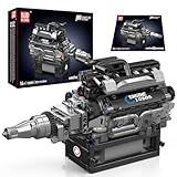 Mould King 10205 - Modellino di auto di lusso, kit di trasmissione del motore V12, set di mattoni per auto sportive, regalo per adulti e adolescenti (oltre 733 pezzi)