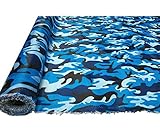 A-Express Camuffare Ripstop Impermeabile Tessuto Materiale Mimetica Tessuto Materiale 150 cm larghezza - Blu urbano 2 Metri 200cm x 150cm
