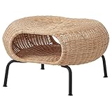 IKEA GAMLEHULT - Poggiapiedi con contenitore, in rattan/antracite