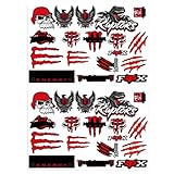 2 Pezzi Moto Adesivi, Adesivo per moto, Energy Stickers, Moto Adesivi Sponsor, Motocross Sticker Adesivi per Moto Skateboard Auto e Moto da Fuoristrada, Rosso