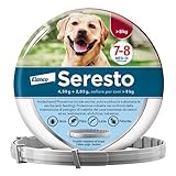 Elanco Seresto Collare antiparassitario, Per cani oltre 8 kg, Elimina pulci, zecche, pidocchi e protegge dal rischio di trasmissione, Della leishmaniosi fino a 8 mesi, 1 pezzo