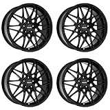 4x Cerchi Carmani 18 Knut 8,0x18 ET25 5x112 black matt compatibile con BMW 1 2 3 5 7 X2 X4