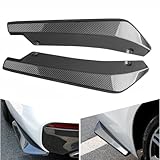 WINGOT Spoiler Corpo Macchina per Peugeot 207 207CC 207 SW 206 206CC 206 SW 208 307 308 2008 3008, 2PCS Alette Paraboliche Splitter, Diffusori Canard Diffusori Posteriori, Carbon Black