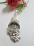 CORNUCOPIA MADE IN ITALIA BAGNO ARGENTO REALIZZATA E DIPINTA A MANO MIS.5X13CM ART.1 (ARGENTO).
