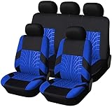 BSDPNARHZ Coprisedili per Auto per Lancia Ypsilon Elefantino Coprisedili in Pelle Impermeabile Comodi coprisedili Traspiranti Facili da Pulire Set da 9 Pezzi(Blue,Elefantino)