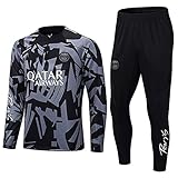 WDDWYHLL - Tuta da calcio, da uomo/ragazzo, a maniche lunghe, abbigliamento sportivo, traspirante, per fitness, corsa, jogging, multicolore, XXL