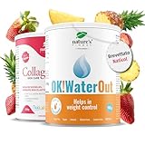 Nature's Finest OK!Body Lift, Collagene SkinCare e OK!WaterOut - Marine Collagene Tipo 1 Naticol (5000mg), Integratori Ritenzione Idrica - Effetto Lifting e Elasticità Pelle