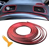 Accessori Auto Interno Tuning Line 5M, Gap Fillers Modanatura interna Trim Strips Car Decorazioni Gadget Accessories fai da te Car Styling modanature Universale (Rosa)