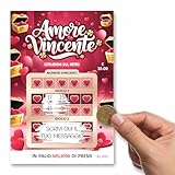 Biglietto Gratta e Vinci Personalizzato Lotteria Amore Vincente. Idea regalo San Valentino Anniversario Sorpresa Romantica Regalo Originale per Lui Lei Fidanzato Fidanzata Coppia (senza busta)