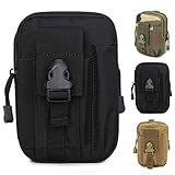 ZhaoCo Multifunzione Poly Portautensile EDC Pouch Camo Sacchetto Militare di Nylon Utility Tactical Marsupio Escursione di Campeggio Pouch -Nero