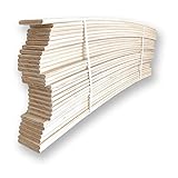 Cortassa Soluko - 10 Listelli Curvati in Legno di Faggio - Ricambio per Doga 6,7 X 79 X 0,8 Cm