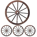 HOMSFOU 4 Pezzi Ruota Di Carro Decorazioni In Legno Western Party Decorazioni Vintage Rustico Ruota Di Carro Ruota Di Carro In Legno Decorazioni Appese Per Bar Garage Indoor