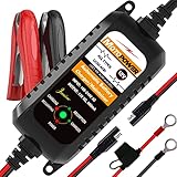 MOTOPOWER MP00205A 12V 800mA completamente automatico caricabatterie/manutentore per auto, moto, ATV, camper, Powersports, barca e altro ancora. Intelligente, compatto ed ecologico