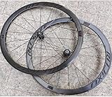 Coppia di Ruote for Bici da Corsa, Cerchi A Doppia Parete 700C, Mozzo in Carbonio, Freno V, 8-9-10-11 velocità, Ruota Anteriore 2 Posteriore 5 di Serie(Schwarz)