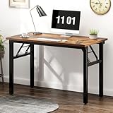 AuraCraft Tavolo pieghevole, scrivania per computer, scrivania piccola, pieghevole, in legno, per ufficio, soggiorno, casa, ufficio, 80 x 40 cm, colore nero vintage