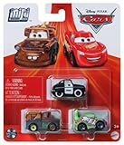 Disney Cars Mini Racers, confezione da 3 (limite di velocità Mater, sceriffo e Wingo)