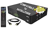 Mini HD265 DVB-S2 FULL HD CPU 800MHz Compatibile Con card con TV satellitare Gold DVB-T2 DVB-S2 H265 HEVC MAIN 10 decoder Combo Dual Tuner Conpatibile con Tessera Sky digitale ter Premium Mediaset