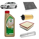 OP Kit tagliando 4 filtri + 5L olio Edge 5W30 per BMW Serie 1 F21 114d 116d 2011-2019