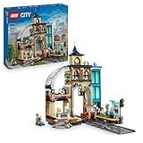 LEGO City Stazione Centrale - con Veicolo Giocattolo di Manutenzione, Ascensore Funzionante, Biglietteria, 2 Piattaforme, un Pezzo di Binario e 6 Minifigure - Regalo Bambini e Bambine da 7 Anni 60469