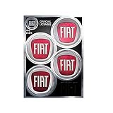 Fiat Adesivi Ufficiali 4 Loghi da 48 mm, 94 x 131 mm, Cromo