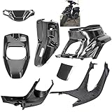 KIT 7 PEZZI CARENE NERO NEUTRO DA VERNICIARE BW'S COMPATIBILE CON MBK BOOSTER SPIRIT 50 '88/'03