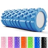 unycos - Foam Roller【Carico 130 kg】Rullo Massaggio Muscolare per Gambe, Schiena, Braccia, Trigger Point, Automassaggio, Yoga, Pilates, Physio, Fitness | Ultraleggero in EVA Dura 33x14 cm (Azzurro)