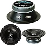 Pyle 1 MIDRANGE PDMR5 altoparlante diffusore da 13,00 cm 130 mm 5" da 100 watt rms e 200 watt max con impedenza 8 ohm per casa feste party, 1 pezzo