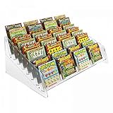 Espositore gratta e vinci da banco in plexiglass trasparente a 32 tasche - Misure: 49 x 33 x H20 cm