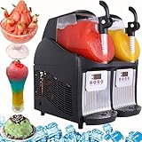 ylpddmm Granita per La Casa, Machine a Granita, Machine a Cocktail, Granitore Sorbettiera Macchina, Granitore Sorbettiera Elettrico Commerciale per Granita Bevande Vino Crema caffè (2.5L x 2)