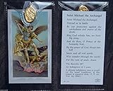 Biglietto con preghiera e medaglia Arcangelo Michele