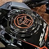 Resin Bike Adesivi Moto Compatibile con KTM Duke 125 200 250 390 2021 2022 Nero. Protezione Tappo Serbatoio da Urti e Graffi. Adesivo 3D Resinato - Made in Italy