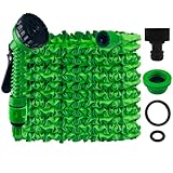 Gsakskdsap 15m Tubo Estensibile da Giardino, Tubo per Irrigazione con 7 Modalità di Spruzzo Funzioni, Manichetta per Irrigazione con Pistola Acqua Per Lavaggio Auto, Giardino, Prato