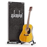 Neil Young: Old Hank Guitar - Replica di chitarra in miniatura - Regali musicali - Scala ornamentale fatta a mano 1/4