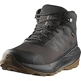 Salomon Elixir Tour Mid Scarpe Impermeabili da Trekking da Uomo, Comfort ottimale, Rullata Morbida, Impermeabilità e Protezione dagli Elementi, Phantom Black Asphalt, 45 1/3 EU