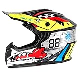Casco Da Motocross Per Bambini Certificazione ECE R22.06 - Integrale Da Sci ATV Per Scooter MTB, Cross, Enduro, Quad, Offroad, DH, Downhill