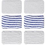 6 pezzi Clean and Steam Lingette, Clean and Steam Accessori, Serpillere Scopa Vapore per Rowenta Clean & Steam ZR850002 ZR005801 ZR005804 (Grigio e Blu)