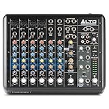 ALTO TrueMix 800FX - Mixer Audio Con 4 Ingressi XLR Microfonici, Interfaccia USB Audio e Bluetooth Per Podcast, Live, Registrazione, DJ, PC e Mac