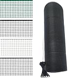 Generico Rete Balcone Protettiva in plastica per Ringhiera Cancelli e Recinzione Decorativa per Giardino Anticaduta Protezione Bambini e Animali con 100 Fascette in Omaggio (h1x5mt, Grigio)