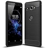 NALIA Custodia compatibile con Sony Xperia XZ2 Compact, Cover Protezione Ultra-Slim Case Protettiva Morbido Cellulare in Silicone Gel, Gomma Telefono Bumper Sottile Antiscivolo - Nero