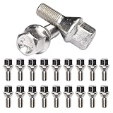 20 Bulloni Ruota Compatibili con Lancia Ypsilon Musa Delta Lybra Fissaggio Ruote Gomme Cerchi in Acciaio Lega Ferro Made in Italy M12x1,25