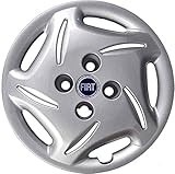 Aftermarket SERIE 4 COPRICERCHI COPPE RUOTA 13 SEICENTO BRUSH LOGO BLU NON ORIGINALI, in Plastica 9047