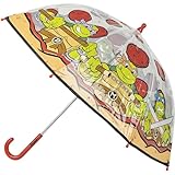 Ombrello a bolle d'aria delle Tartarughe Ninja-Apertura manuale-Multicolore-Realizzato al100% in POE con telaio in fibra di vetro-Originale in Spagna