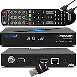 OCTAGON SFX6018 S2+IP H.265 HEVC 1x DVB-S2 HD E2 Ricevitore Linux, ricevitore satellitare, funzione di registrazione, lettore di schede, YouTube, radio, WLAN 300Mbit + cavo EasyMouse HDMI
