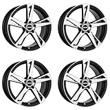 4x Cerchi Carmani 16 Anton 7,5x17 ET35 5x112 black polish compatibile con Seat Alhambra Altea Ateca Cupra Formentor Exeo Leon Tarraco Toled