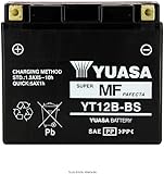 Batteria moto Yuasa YT12B-BS - Senza manutenzione - 12 V 10 Ah - Dimensioni: 150 x 70 x 131 mm compatibile con MOTO GUZZI V10 Centauro 1000