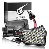 TECTICO LED Specchietto,Retrovisore Luce Pozzanghera 6000K Bianco Senza errori Luci Laterali Compatibile con Volvo C30 C70 XC70 XC90 V40 V50 V60 V70 S40 S60 S80 Ja-guar XJ XF XK XE, 2 Pezzi
