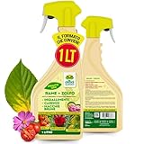 Albagarden - Rame + Zolfo Spray - MAXI x 1 Litro - Concime Potente per Piante Contro le Malattie - Per Ingiallimenti, Carenze, Macchie Brune, Oidio, Peronospora - Effetto Fungicida per Piante