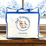 Piumino d’Oca Matrimoniale Trentino 250x200 cm, Piumone Invernale Caldo e Soffice, 100% Piuma d’Oca Naturale, Imbottitura 360 g/m², Certificato OEKO-TEX Letto Matrimoniale 2 Piazze Cm. 250x200