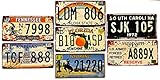 Lotto di 7 targhe per auto statunitensi. Americane Vintage retrò - DiiliHiiri Decorazione per Bar - Caffetteria - Grotta di uomo - Garage o officina —15x30cm—(2651-3-4-8-11-19-25-27)